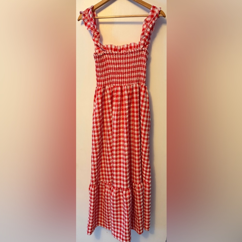 Red and White Gingham Dress